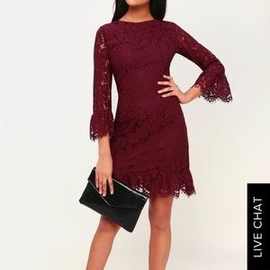 Burgundy party dress